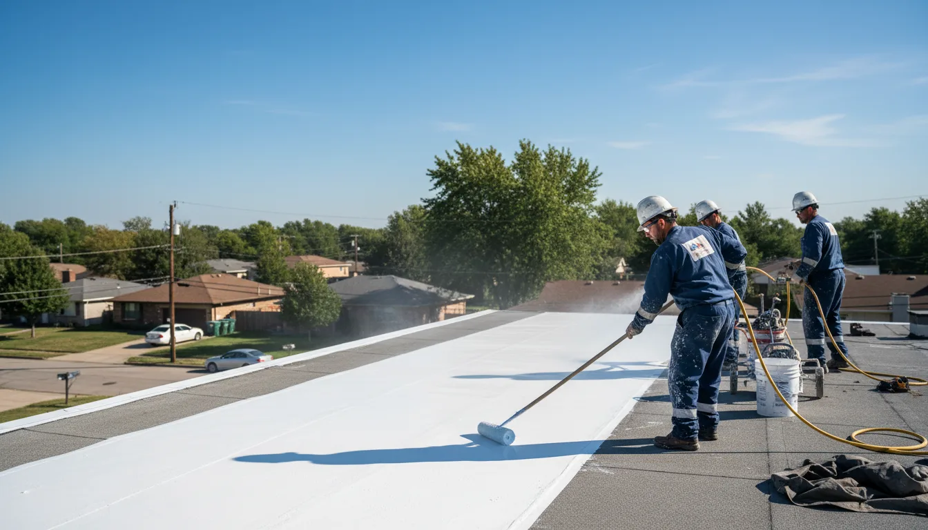 Commercial roof coating in Plainville, IL near me